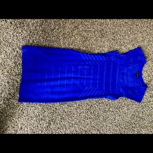Total blue sleeveless bodycon dress M